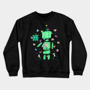 Geometric Buddy celebrating 1 day of spring Crewneck Sweatshirt